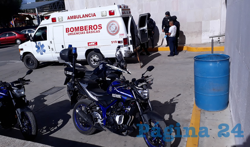 La ambulancia del Cuerpo de Bomberos