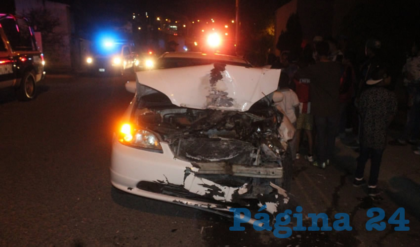 El veh&iacute;culo Honda que manejaba err&aacute;ticamente Cristian Obed &ldquo;N&rdquo; &ldquo;N&rdquo;
