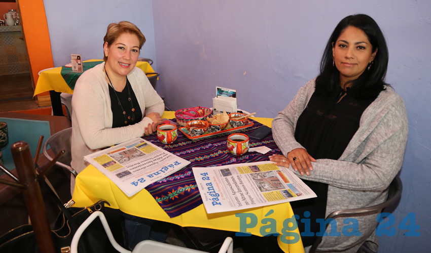 En el restaurante Mercadito Gastronómico Colón almorzaron Laura Sánchez Pérez y Martha Lam Haces Gil