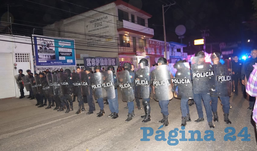 Granadores de la Polic&iacute;a Estatal, fueron apoyados por polic&iacute;as municipales