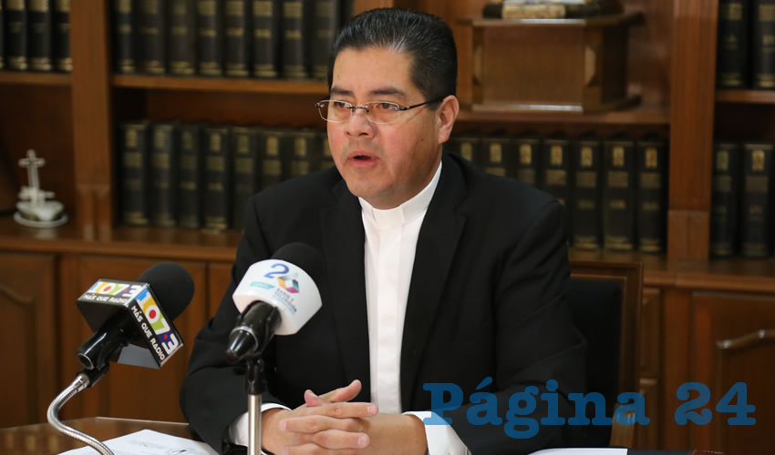 Carlos Alberto Alvarado Quezada, vocero de la Di&oacute;cesis de Aguascalientes (Foto: Eddylberto Lu&eacute;vano Santill&aacute;n)
