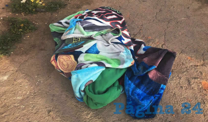 Los restos, envueltos en un cobertor, fueron encontrados , junto a la carretera estatal 12, esquina con la calle Olivares Santana