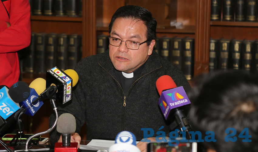 Javier Cruz Muñoz, vicario general de la Diócesis de Aguascalientes (Foto: Eddylberto Luévano Santillán)