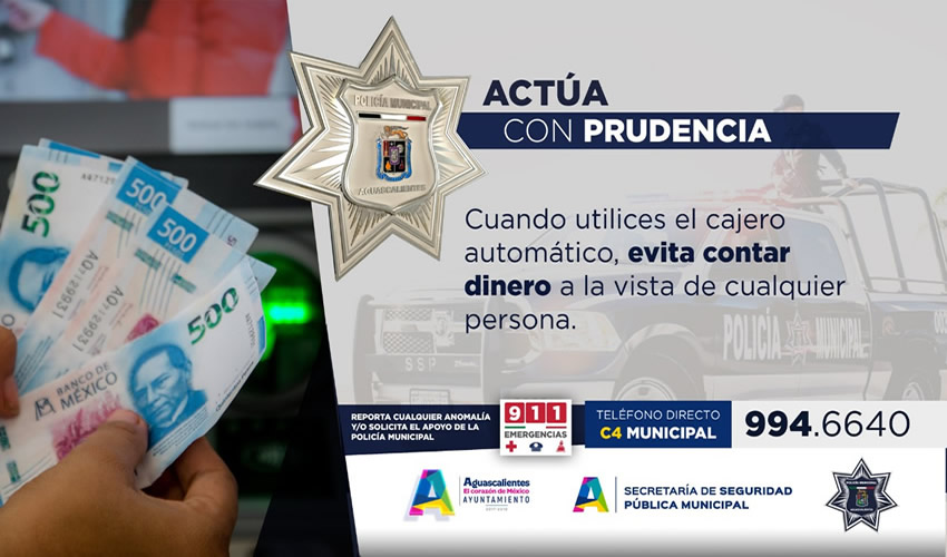 La campa&ntilde;a es dirigida por la Secretar&iacute;a de Seguridad P&uacute;blica Municipal de Aguascalientes 