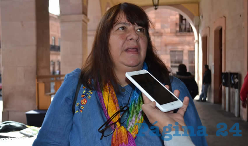 Esther Cárdenas Hernández, presidenta de la Asociación de Libreros de Zacatecas (Foto Merari Martínez)