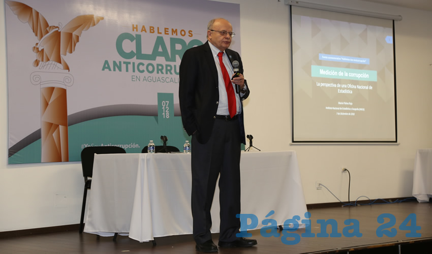 En el auditorio de la Vicefiscalía se llevó a cabo el foro Hablemos Claro, Anticorrupción en Aguascalientes (Foto: Eddylberto Luévano Santillán)