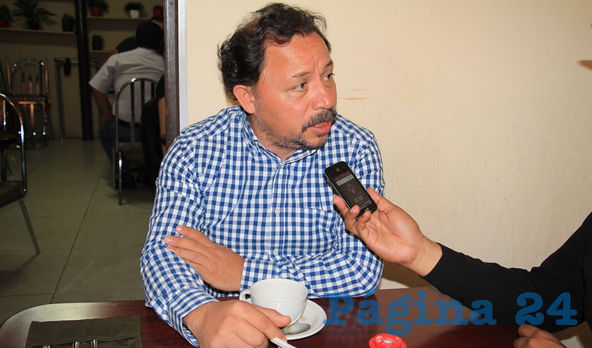 Alejandro Rivera Nieto, secretario general del Sindicato Independiente de Trabajadores del Estado de Zacatecas (Sitez) (Foto Rocío Castro Alvarado)