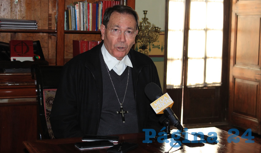 Sigifredo Noriega Barceló, obispo de la Diócesis de Zacatecas (Foto Rocío Castro)
