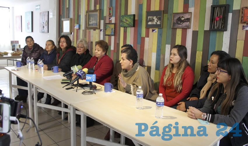 Rueda de prensa de feministas