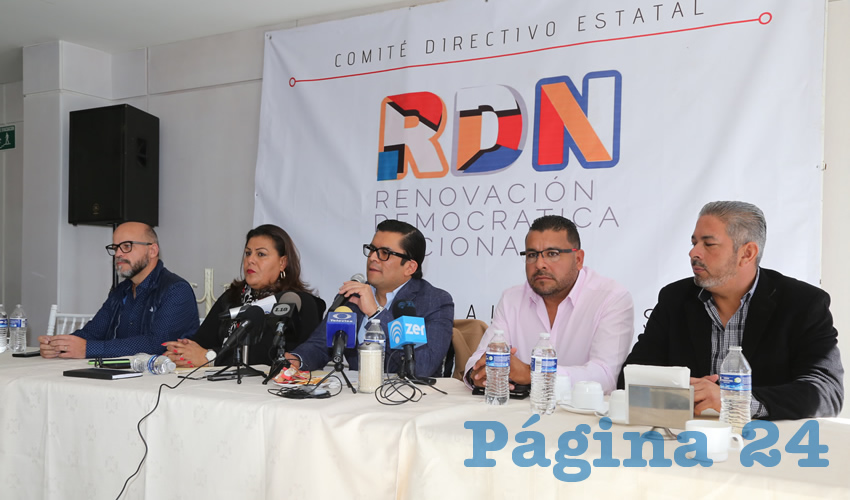 Rueda de prensa de Renovaci&oacute;n Democr&aacute;tica Nacional (Foto: Eddylberto Lu&eacute;vano Santill&aacute;n)