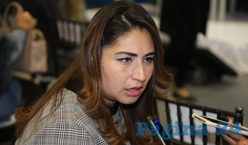 Paloma Amézquita pide respeto del Movimiento de Mujeres Feministas, por quienes asegura ha sido discriminada (Foto: Eddylberto Luévano Santillán)