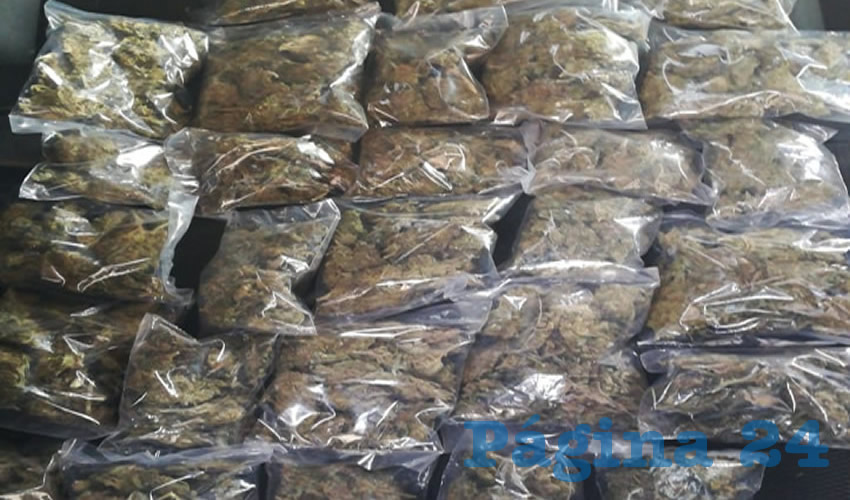 Algunas de los envoltorios con mariguana decomisados a Sandra Lorena &ldquo;N&rdquo; &ldquo;N&rdquo;