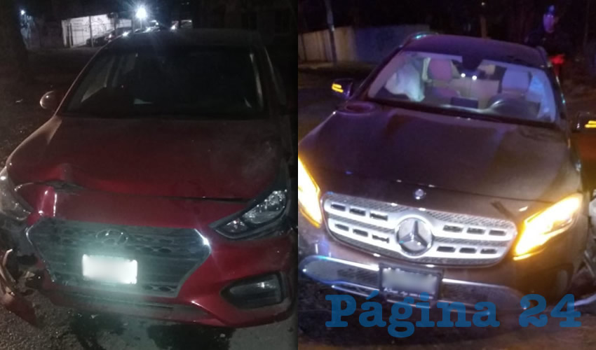 Los irresponsables conductores de los veh&iacute;culos Hyundai Accent y Mercedes Benz, escaparon antes de la llegada de las autoridades