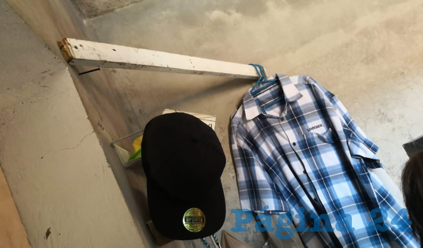 En esta tabla sujet&oacute; el suicida su improvisado dogal de la muerte