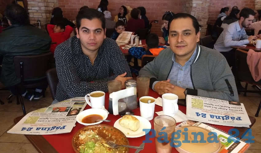 Ulises Valenzuela y Jorge Jiménez almorzaron en el restaurante Las Antorchas