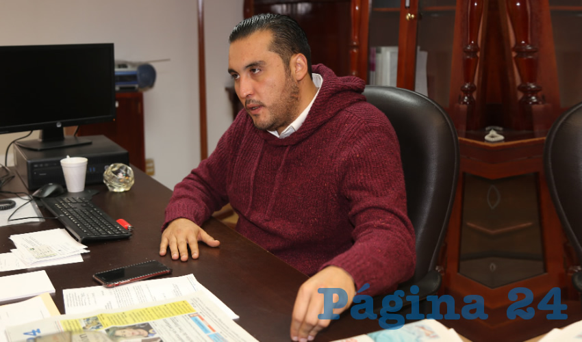 Aldo Emmanuel Ruiz Sánchez, delegado de la Secretaría de Bienestar en Aguascalientes (Foto: Eddylberto Luévano Santillán)