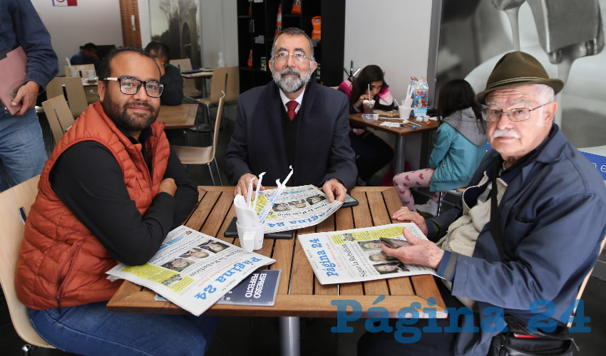 En Café Punta del Cielo estuvieron Alberto de Jesús Robledo Ruiz, Jesús Eduardo Martín Jáuregui y Juan Castaingts Teillery