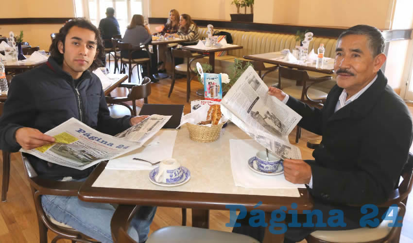 En Sanborns Francia desayunaron Julián Chavarría Soria y Graciano García Enríquez