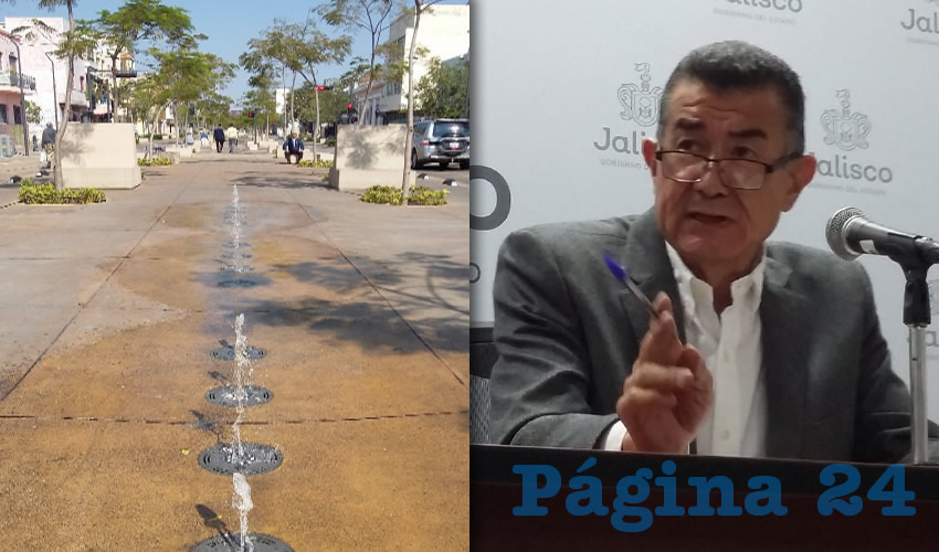 David Zamora Bueno, titular de la SIOP, dijo que “predomina la mala calidad” en las obras del Paseo Alcalde, desde la glorieta de La Normal y hasta la plazoleta que divide los templos de San Francisco y Nuestra Señora de Aranzazú/Foto: Francisco Tapia