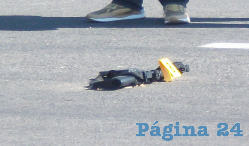 El fusil AR-16, calibre .223, con la que Ramiro “N” “N” disparó a los uniformados