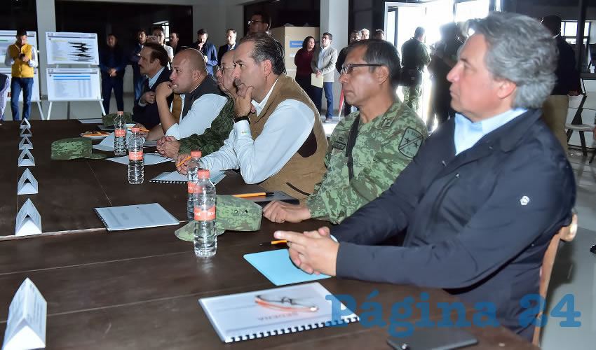 El Gobernador del Estado, Martín Orozco Sandoval, acudió a una reunión para constatar avances en el proyecto de construcción del Batallón de Infantería en San Juan de los Lagos, Jalisco