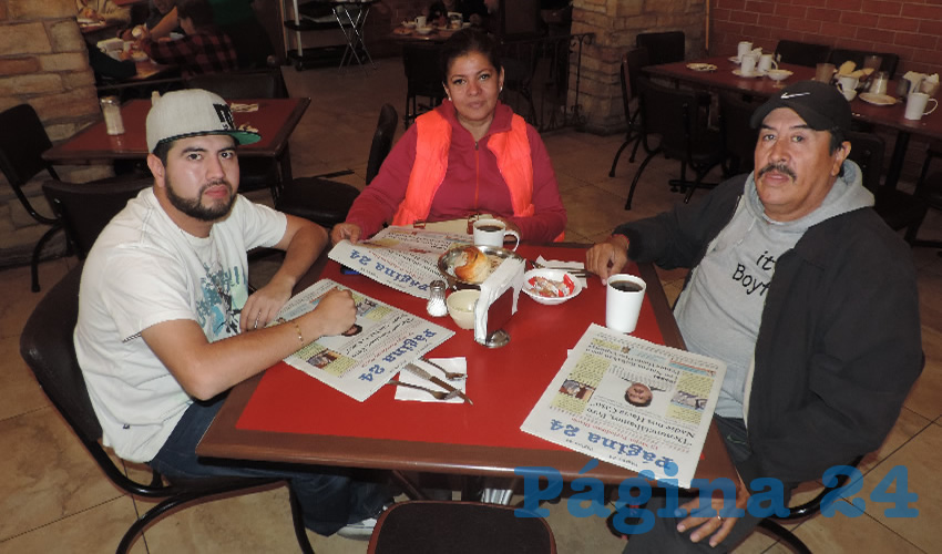 En el restaurante Las Antorchas almorzaron Jorge López, Martha Bravo y Jorge López