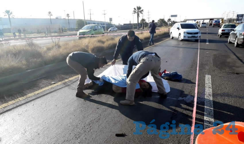 El fatal percance ocurrió sobre la carretera federal 45 norte, frente al Parque Industrial San Francisco.