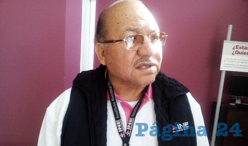 José Luis Castañeda Flores, responsable del módulo 0351 del INE