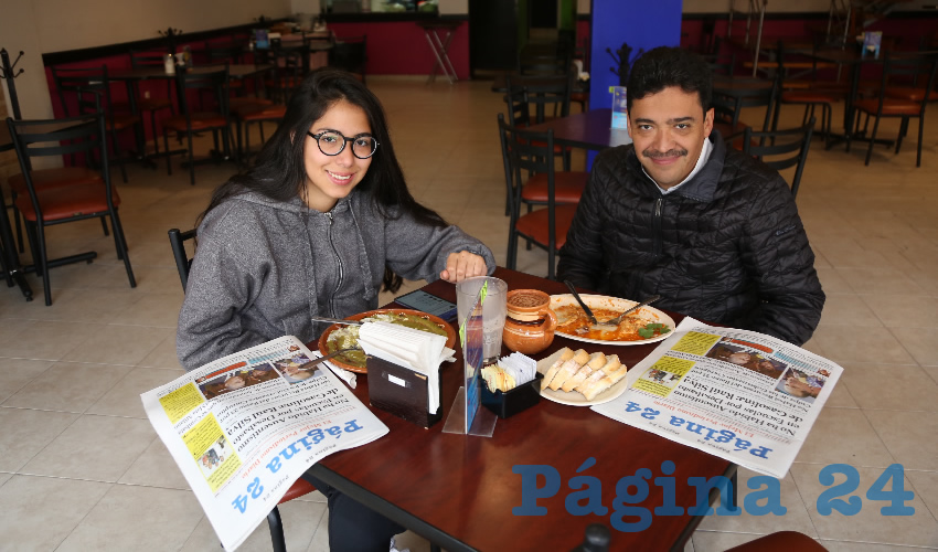 En el restaurante La Madero almorzaron Arantza Nicolle Medrano Plata y David Medrano Nieto