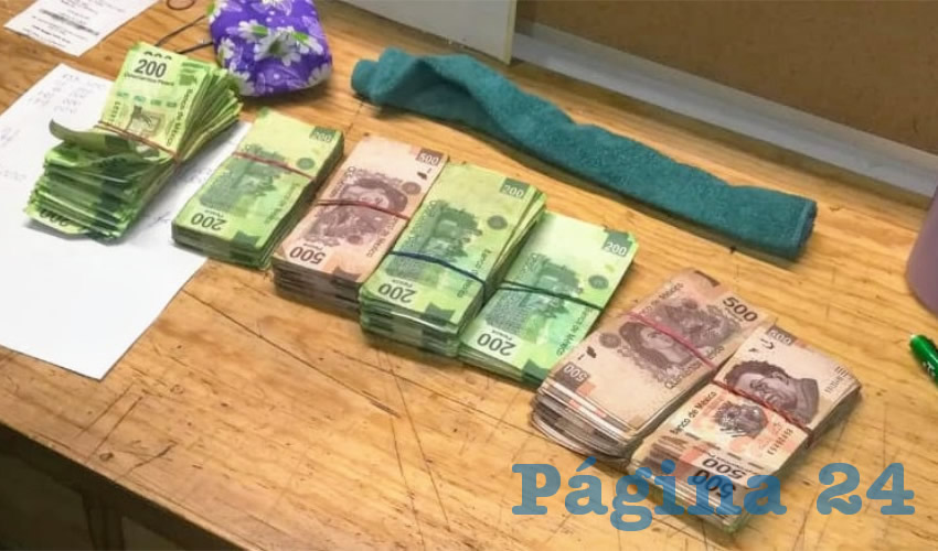 El dinero en efectivo que le fue encontrado a &Aacute;lvaro &ldquo;N&rdquo; &ldquo;N&rdquo;, de 22 a&ntilde;os de edad