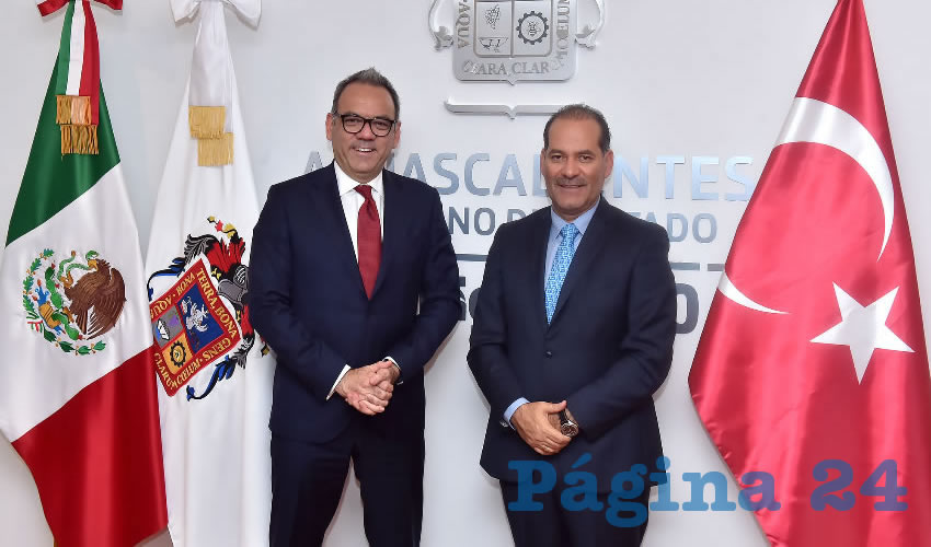 El gobernador del Estado, Martín Orozco Sandoval, sostuvo un encuentro con el embajador de Turquía en México, Tahsin Timur Söylemez