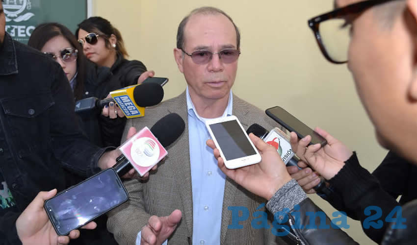 Benjamín de León Mojarro, presidente de la Junta Intermunicipal de Agua Potable y Alcantarillado de Zacatecas (Jiapaz) (Foto Merari Martínez)