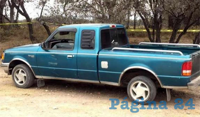 En la caja de esta camioneta encontraron el cadáver de Bernardo Ulises Campos
