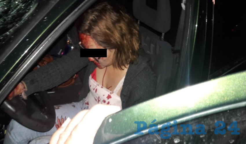 Alejandra Guerrero Delgado, responsable del percance, quedó ensangrentada