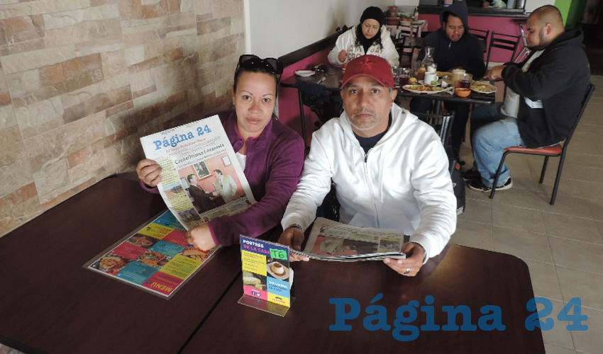 Celina V&aacute;zquez Reinaga y Eduardo Contreras Pliego, visitantes de Toluca, almorzaron en el restaurante La Madero