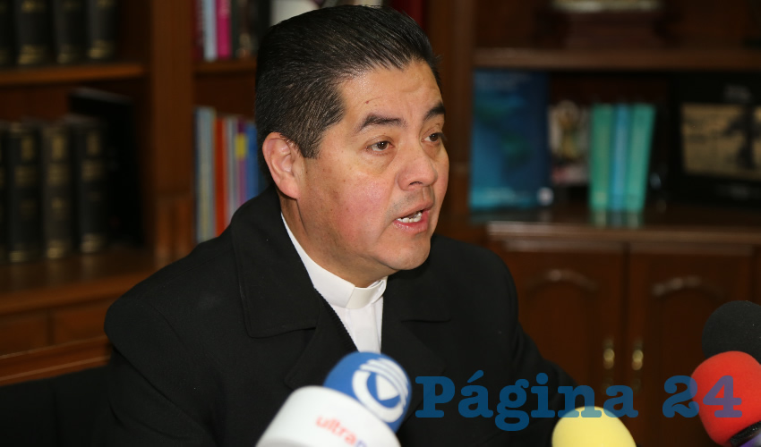 Carlos Alberto Alvarado Quezada, vocero de la Diócesis de Aguascalientes (Foto: Eddylberto Luévano Santillán)