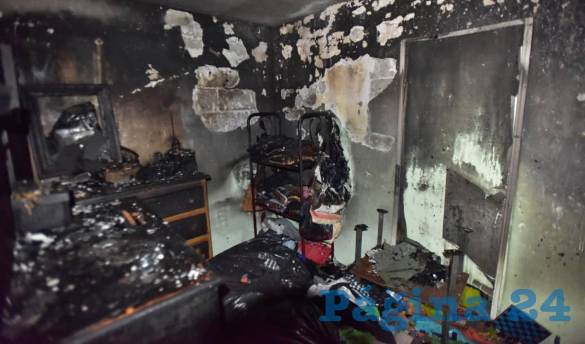 El voraz fuego acabó con todas las pertenencias de la familia