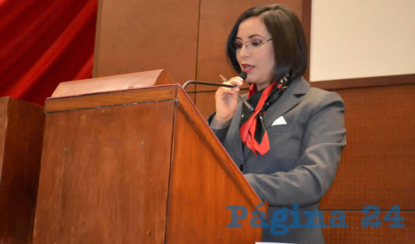 María de la Luz Domínguez Campos, titular de la Comisión de Derechos Humanos del Estado de Zacatecas (CDHEZ), (Foto Merari Martínez Castro)