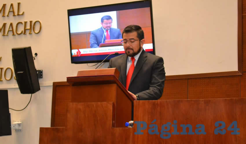 Héctor Menchaca Medrano, diputado local de Morena (Foto Rocío Castro Alvarado)