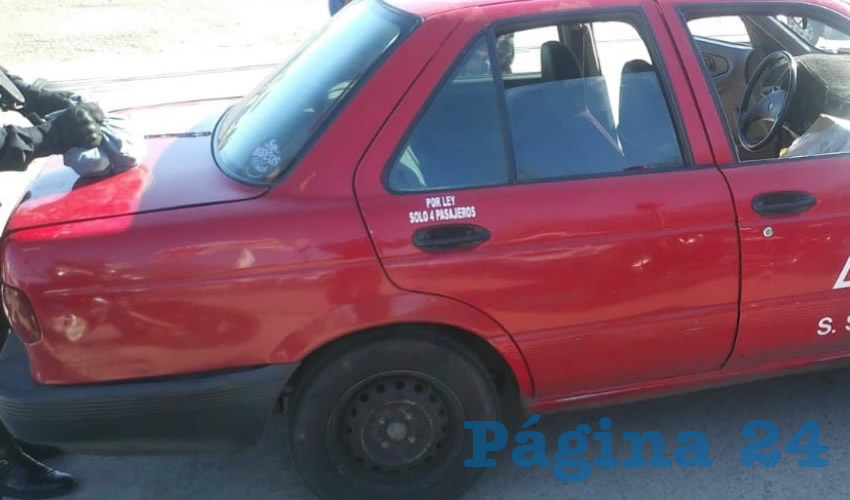 El taxi fue interceptado sobre la avenida Mariano Hidalgo