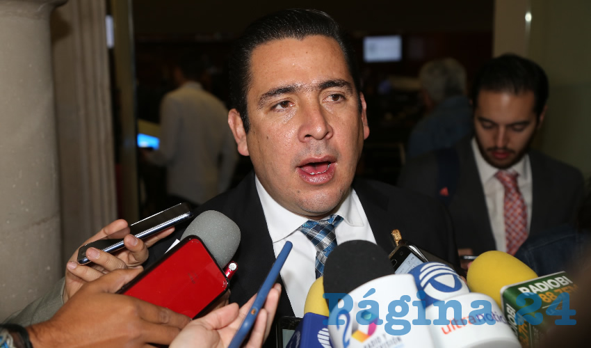 Gustavo Alberto B&aacute;ez Leos, presidente del CDE del PAN en Aguascalientes (Foto: Eddylberto Lu&eacute;vano Santill&aacute;n)