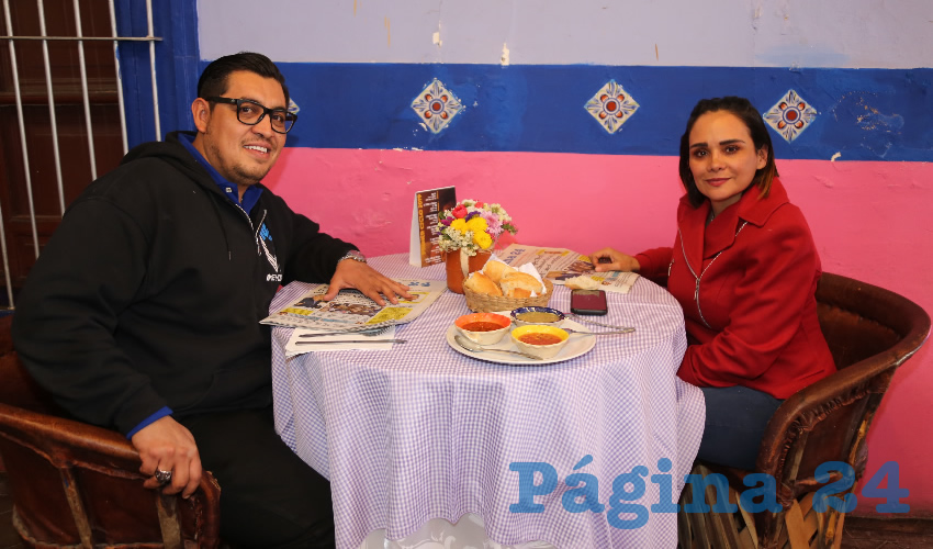 En La Saturnina almorzaron Fernando Orozco Muñoz e Ivonne Hernández Solís