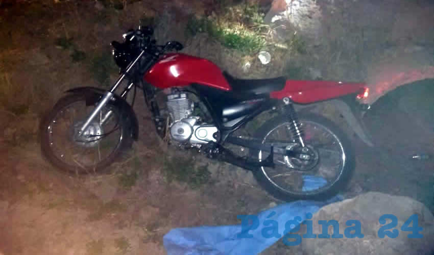 La motocicleta Honda que utilizaba para cometer atracos sucesivos