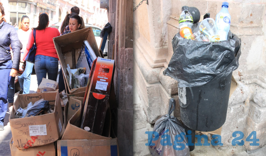 Ante esta situación es que el gobierno municipal ha informado a la ciudadanía para que evite dejar la basura en la vía pública, de lo contrario, se harán acreedores a una sanción económica (Foto Rocío Castro Alvarado)