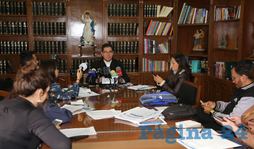 Carlos Alberto Alvarado Quezada, vocero de la Diócesis de Aguascalientes (Foto: Eddylberto Luévano Santillán)