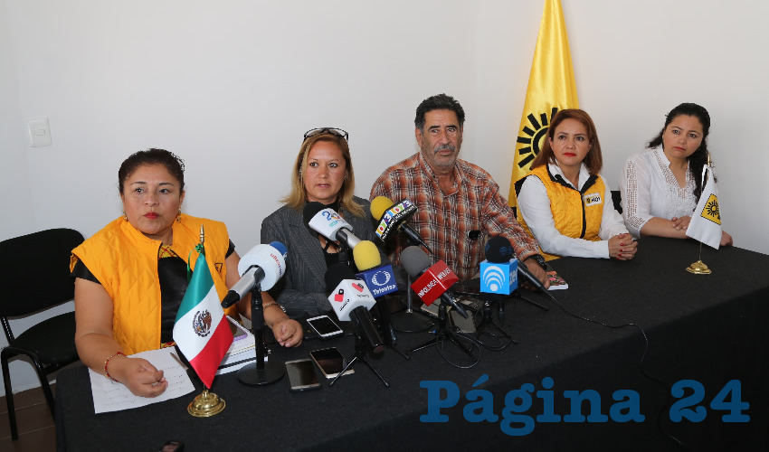 Conferencia de prensa de precandidatas del PRD (Foto: Eddylberto Lu&eacute;vano Santill&aacute;n)