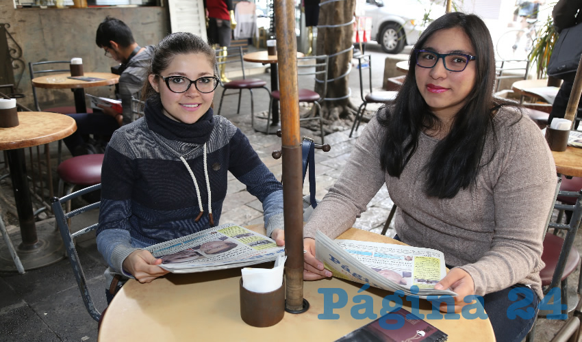 Andrea Guadalupe Medina Pacheco y Adriana García López convivieron en Café del Codo