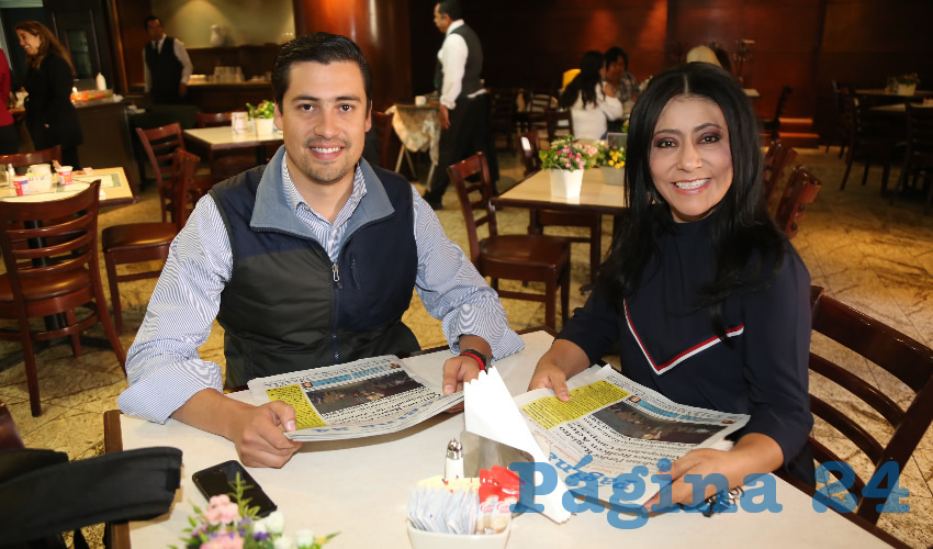 En el restaurante del hotel Quality Inn platicaron Andr&eacute;s D&iacute;az Larios y Patricia Garc&iacute;a Garc&iacute;a, diputada local