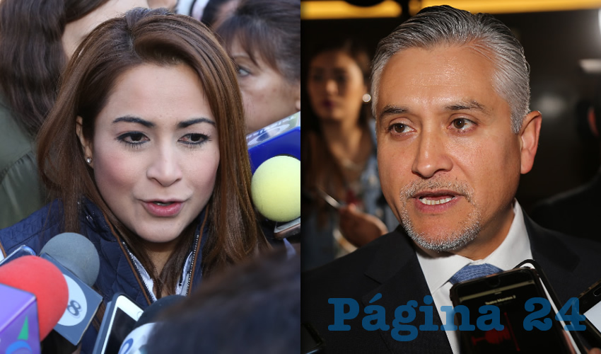 María Teresa Jiménez Esquivel y Julio César Medina Delgado, precandidatos del PAN a la Alcaldía de Aguascalientes