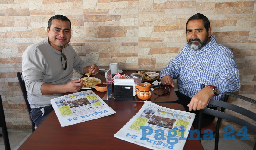 Josué López Zamora y Job López Zamora compartieron el pan y la sal en el restaurante La Madero